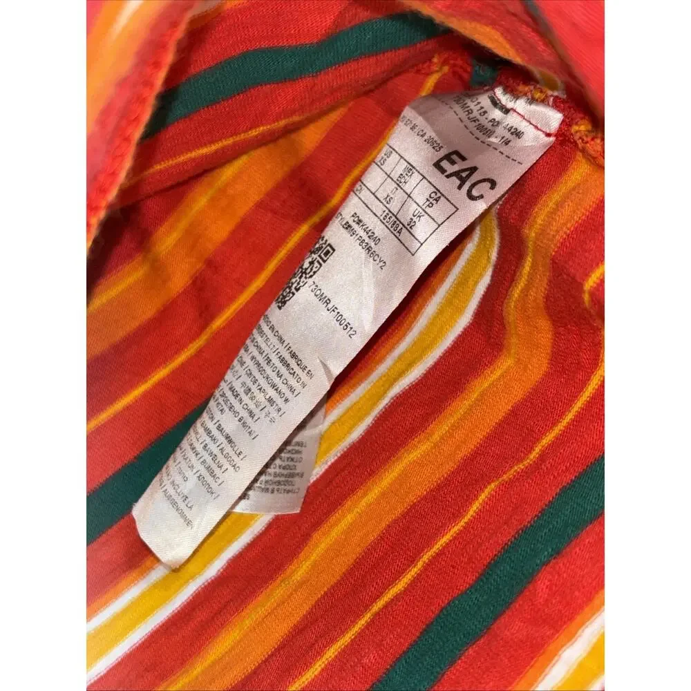 Guess Jeans Los Angeles Embroidered Striped Mens Shirt Size XS - Picture 5 of 6